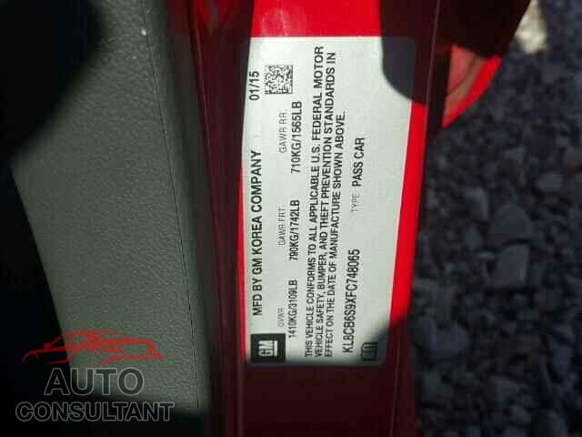 CHEVROLET SPARK 2015 - KL8CB6S9XFC748065