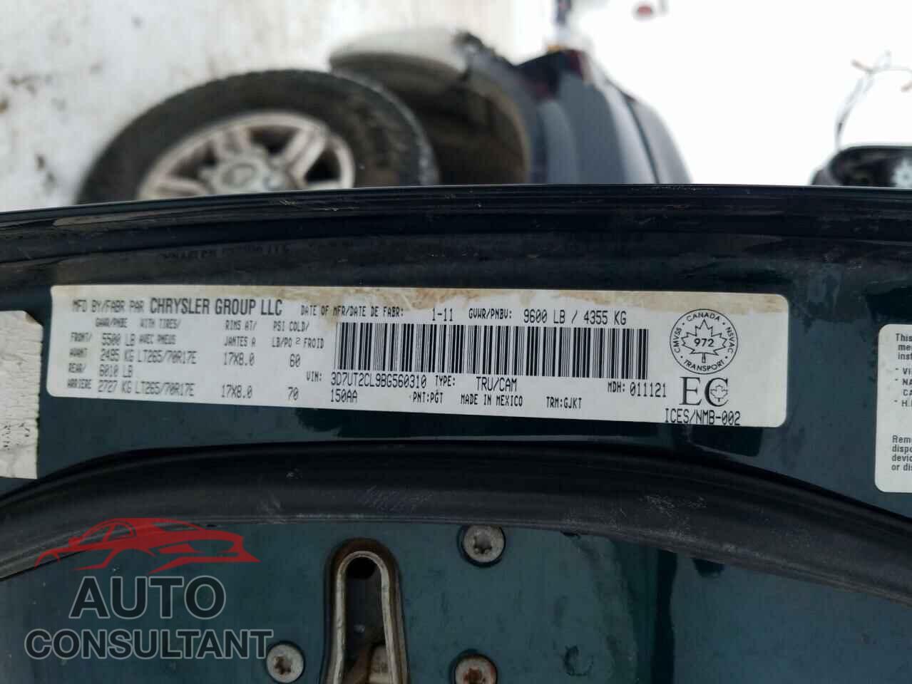 DODGE RAM 2500 2011 - JTHD51FF4L5011433