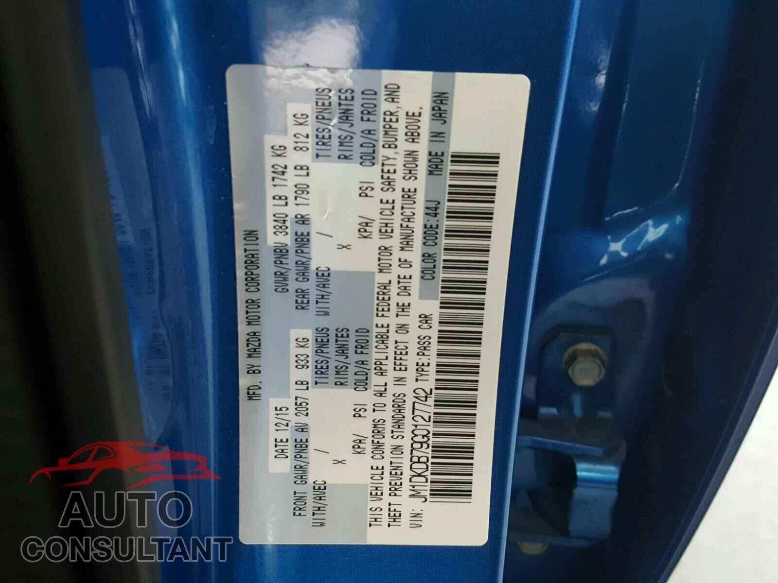 MAZDA CX-3 2016 - JM1DKDB79G0127742
