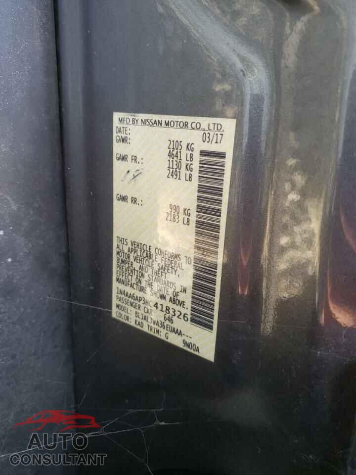 NISSAN MAXIMA 2017 - 1N4AA6AP3HC418326
