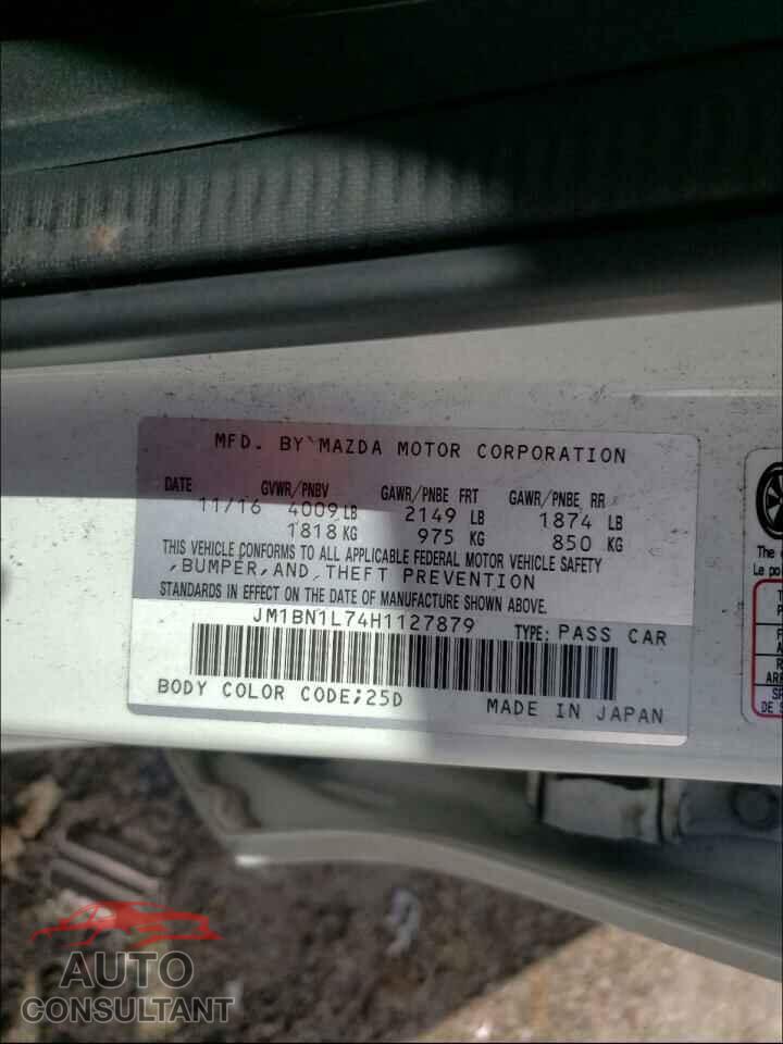 MAZDA 3 2017 - JM1BN1L74H1127879