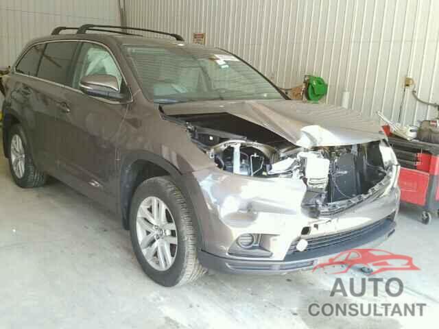TOYOTA HIGHLANDER 2016 - 5TDBKRFH8GS250419