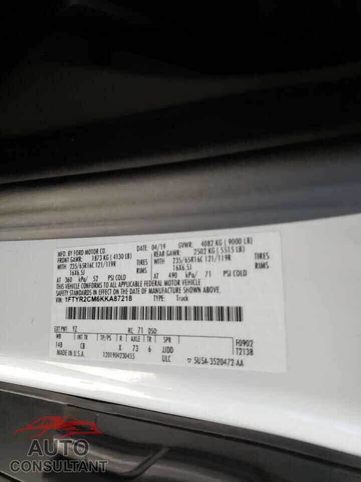 FORD TRANSIT CO 2019 - 2HGFC2F74HH534452