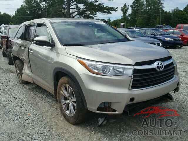 TOYOTA HIGHLANDER 2015 - 5TDBKRFH8FS074700