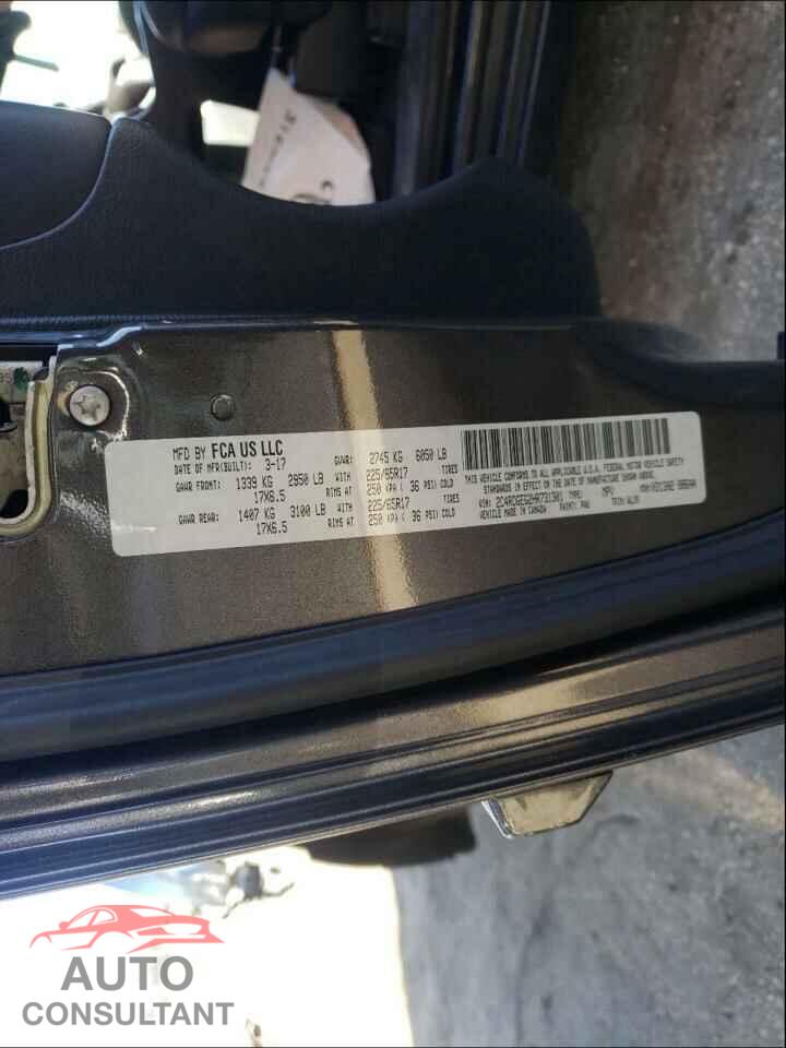 DODGE GRAND CARA 2017 - 2C4RDGEG2HR731301