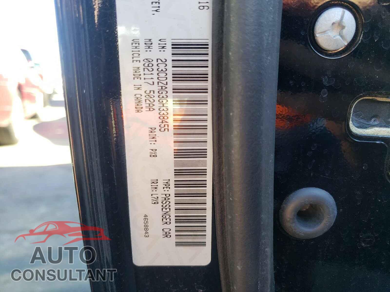 DODGE CHALLENGER 2016 - 2C3CDZAG3GH338455