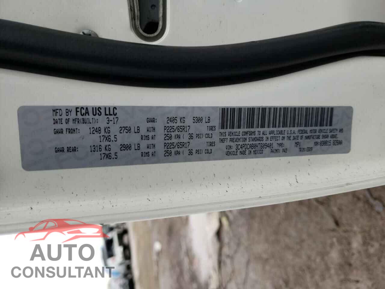 DODGE JOURNEY 2017 - 3C4PDCAB0HT609401