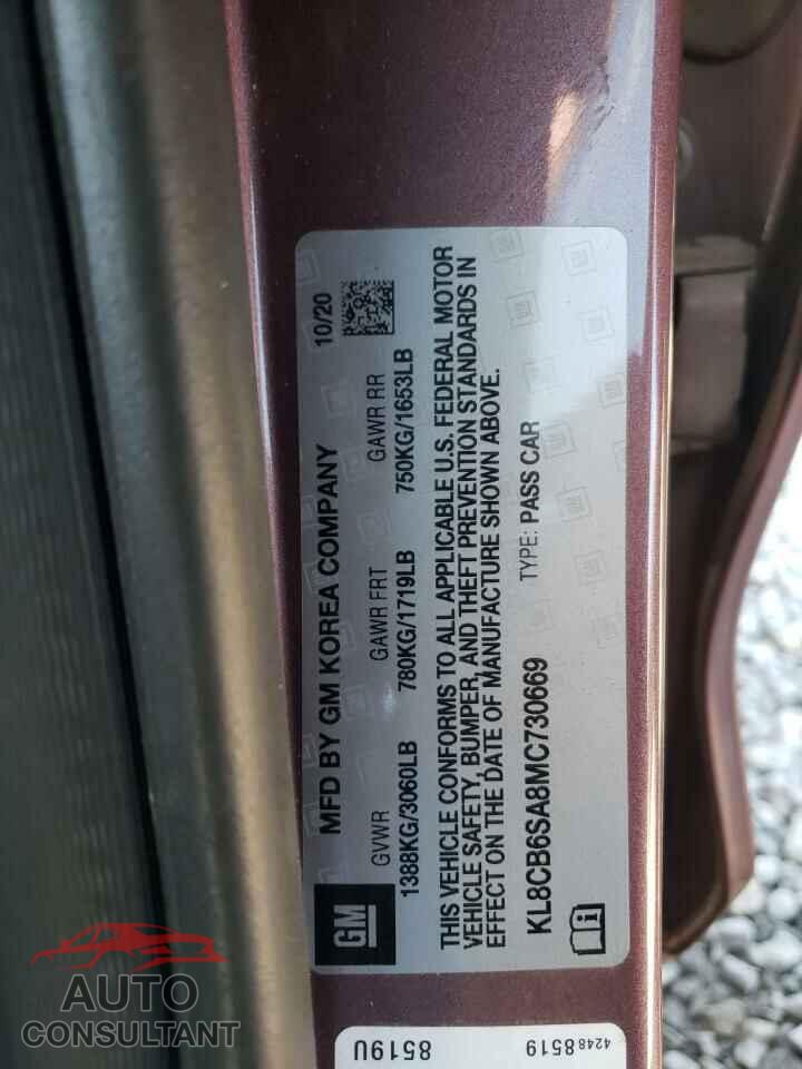 CHEVROLET SPARK 2021 - KL8CB6SA8MC730669