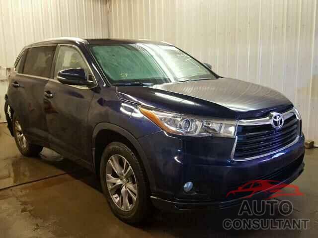 TOYOTA HIGHLANDER 2015 - 5TDJKRFH6FS116924