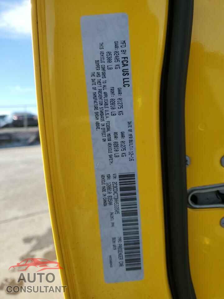 DODGE CHARGER 2017 - 2C3CDXCT3HH533505