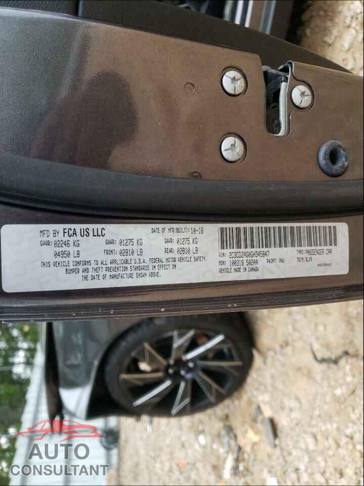 DODGE CHALLENGER 2016 - 2C3CDZAG0GH345847