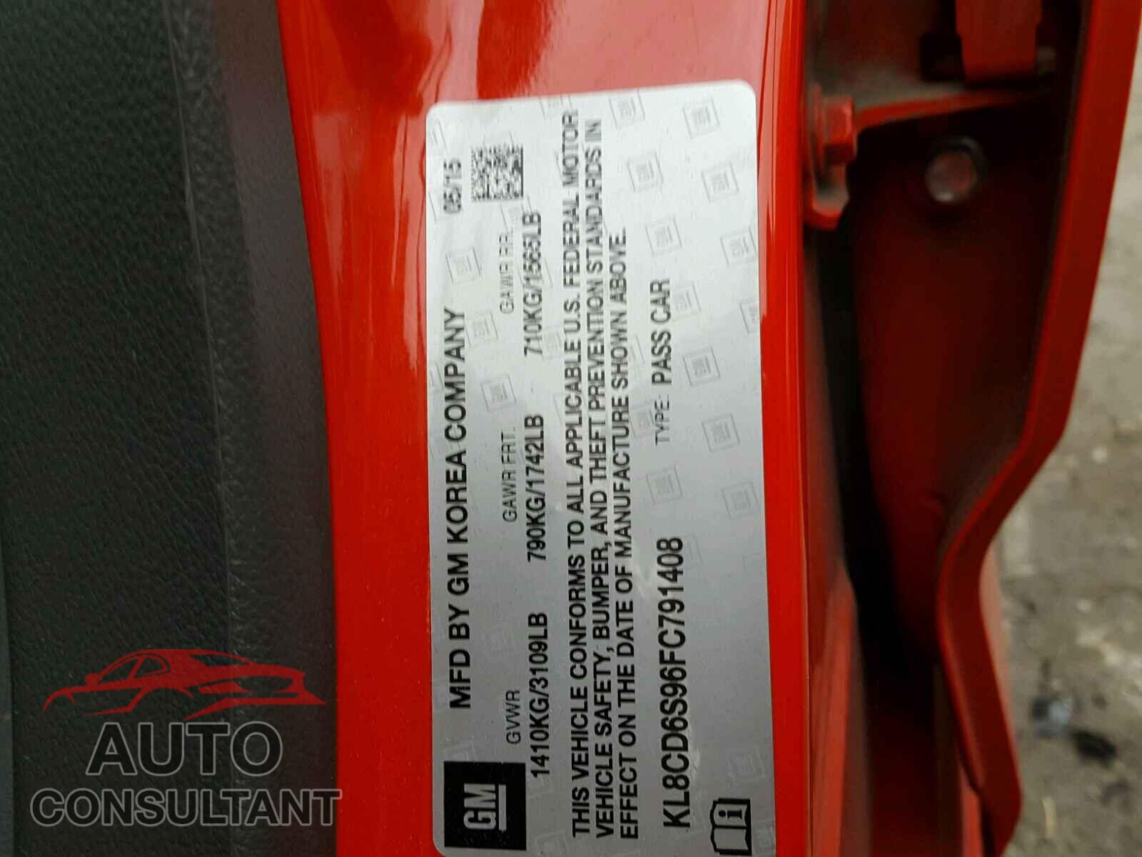 CHEVROLET SPARK 2015 - KL8CD6S96FC791408
