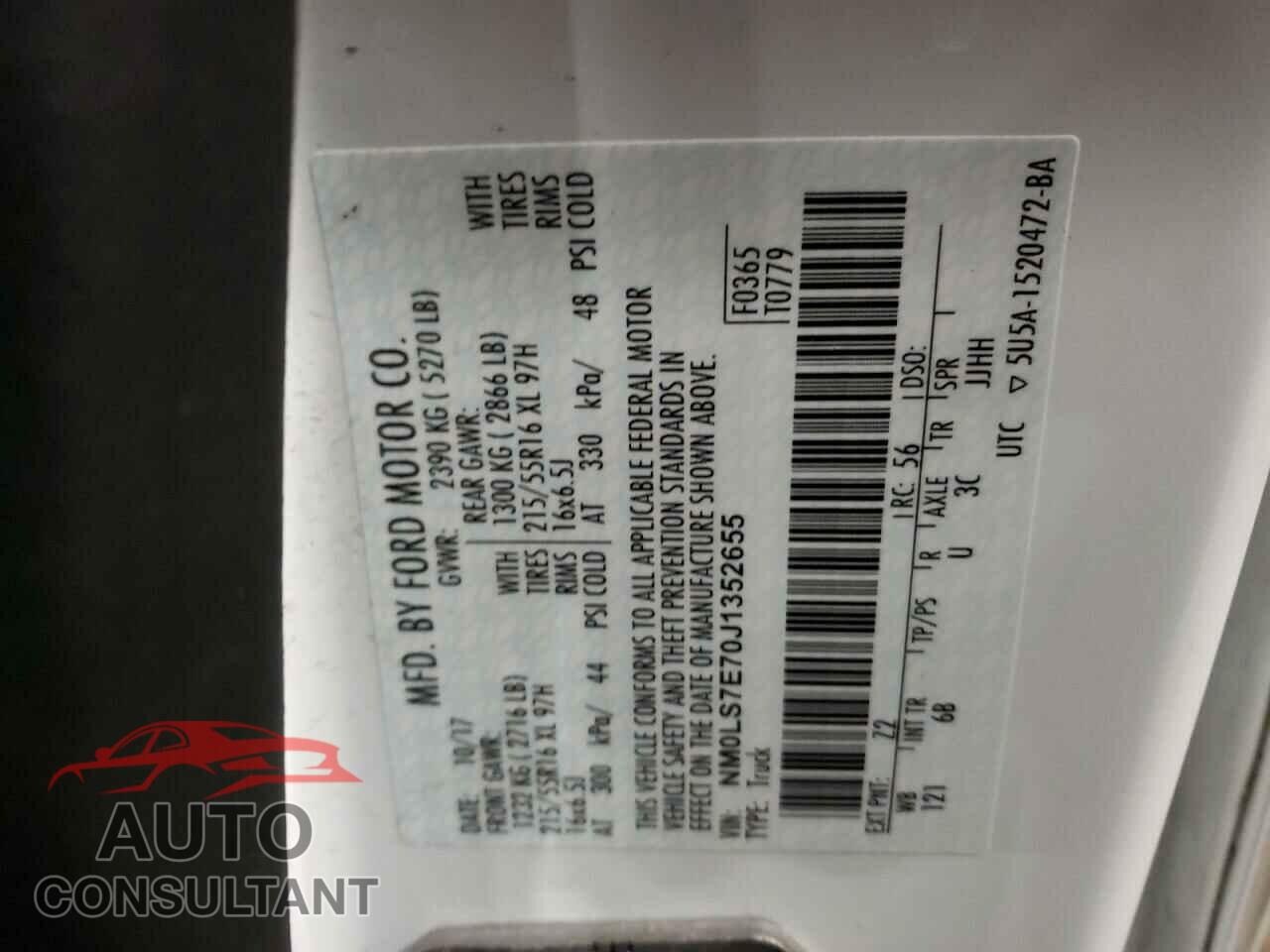 FORD TRANSIT CO 2018 - NM0LS7E70J1352655