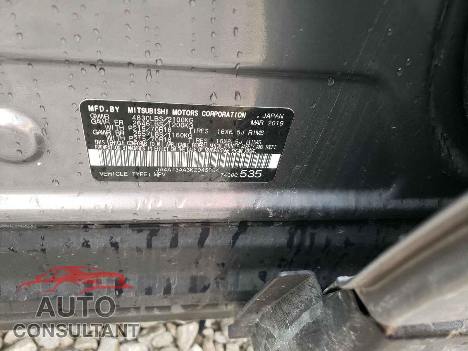MITSUBISHI ECLIPSE 2019 - JA4AT3AA3KZ045804