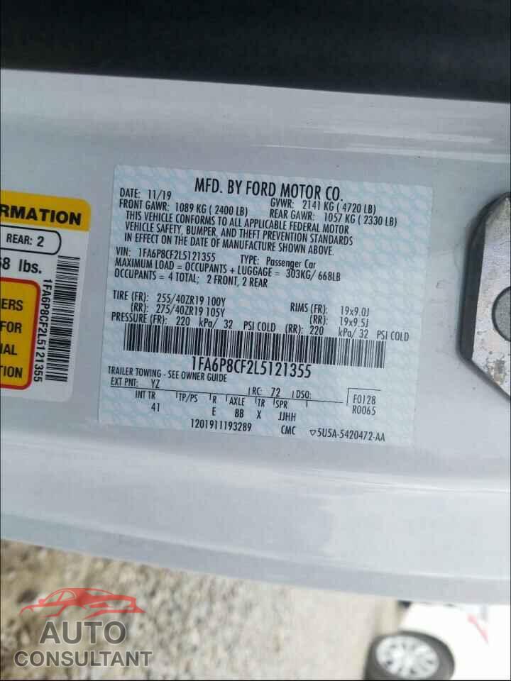 FORD MUSTANG 2020 - 1FA6P8CF2L5121355