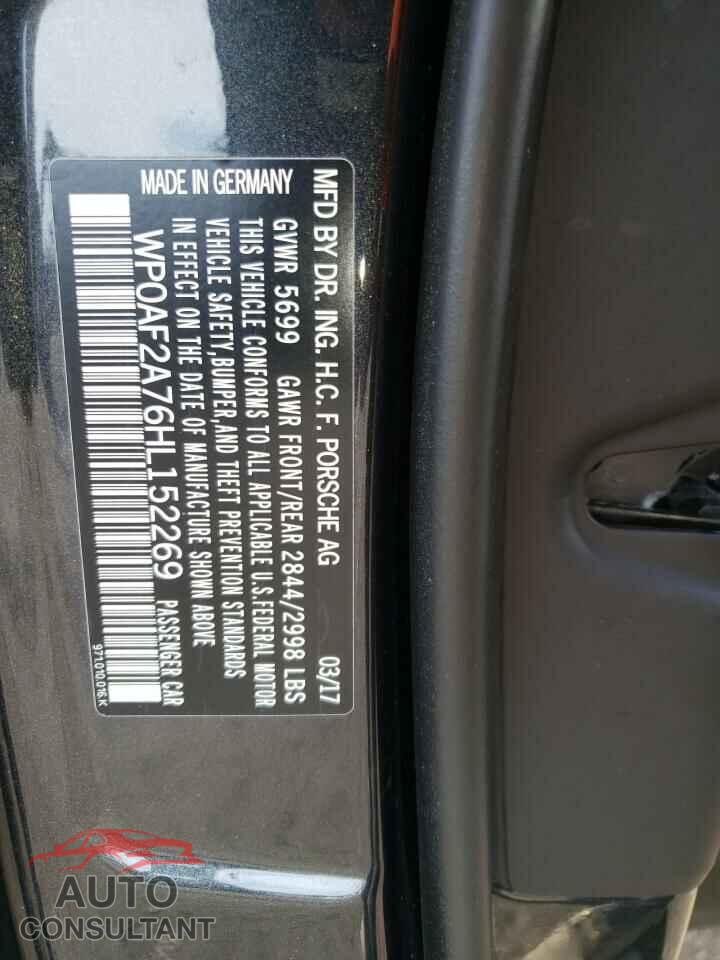 PORSCHE PANAMERA 2017 - WP0AF2A76HL152269