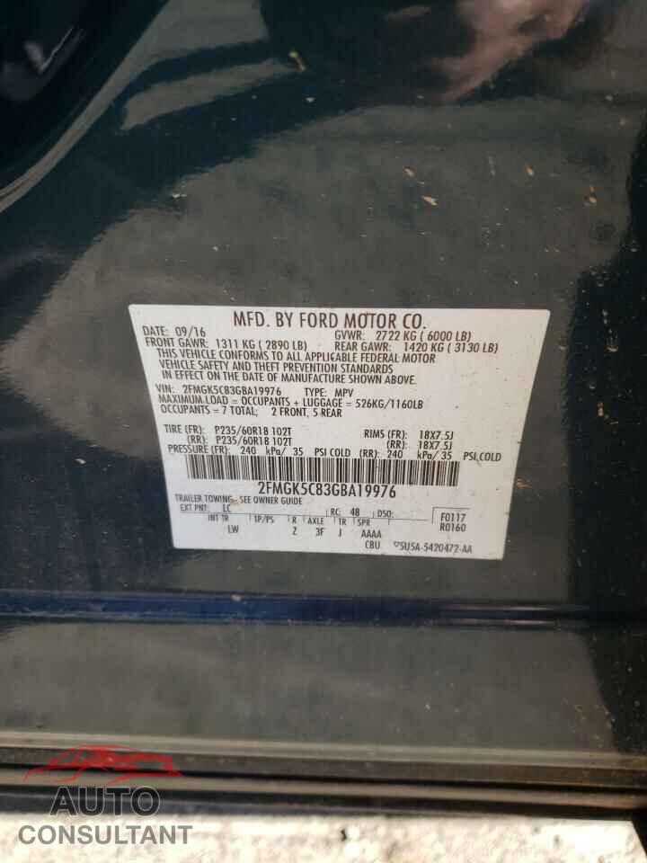 FORD FLEX 2016 - 2FMGK5C83GBA19976