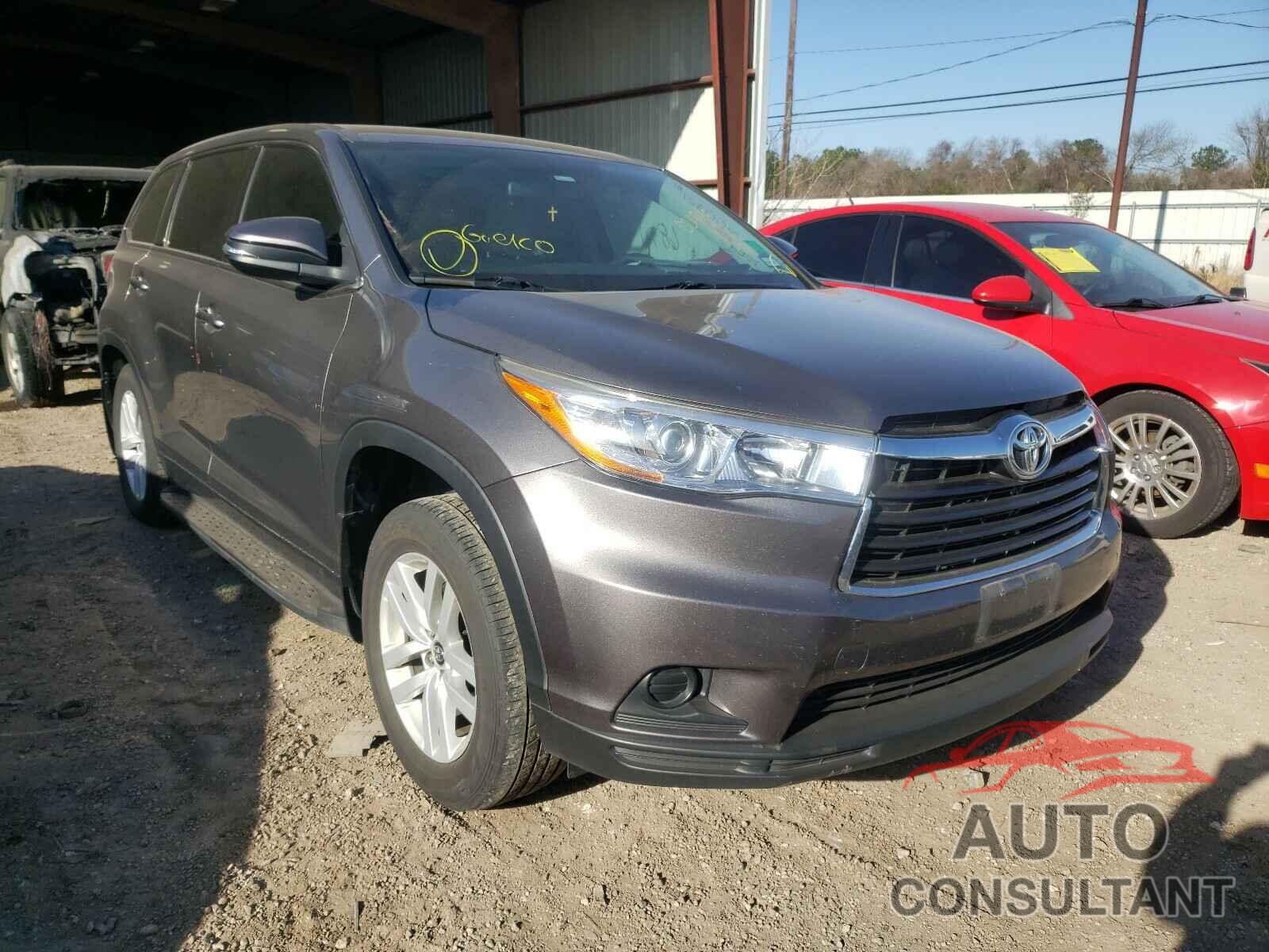 TOYOTA HIGHLANDER 2016 - 5TDZARFH3GS021406