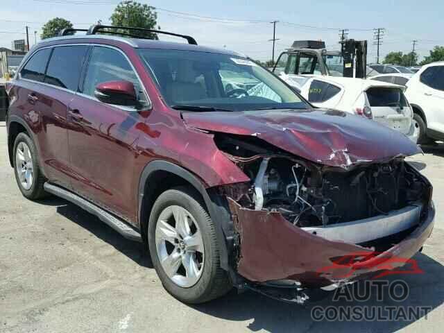 TOYOTA HIGHLANDER 2016 - 5TDYKRFH9GS162909