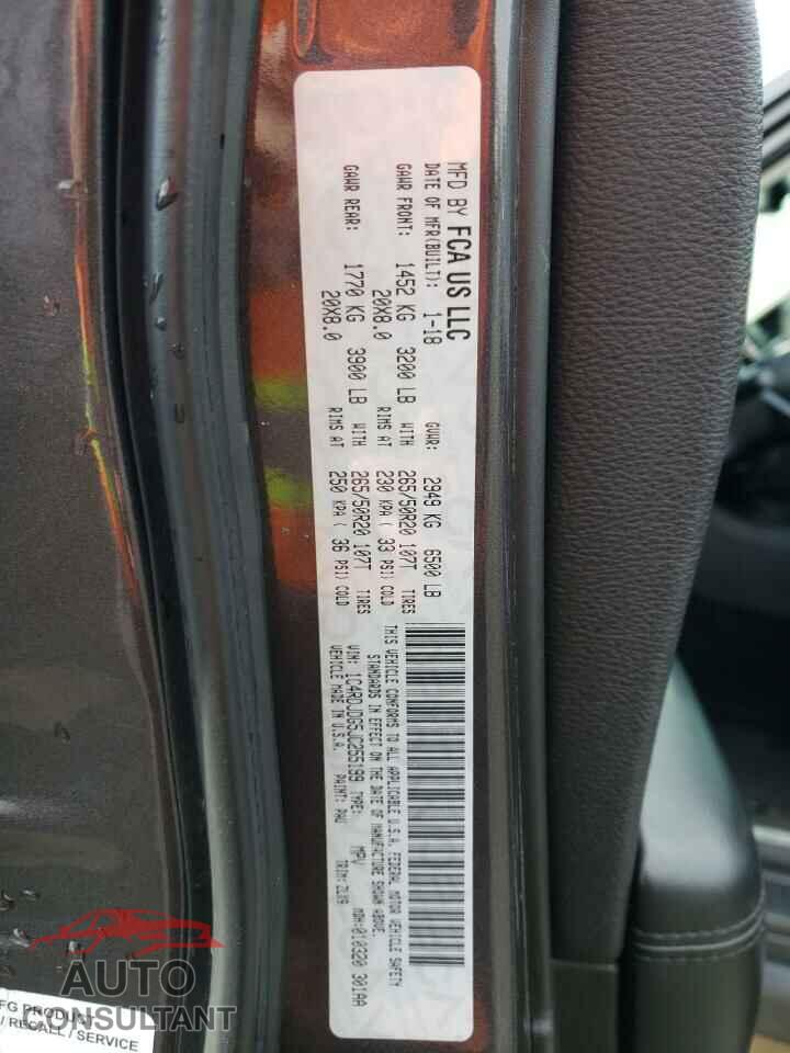 DODGE DURANGO 2018 - 1C4RDJDG5JC255199