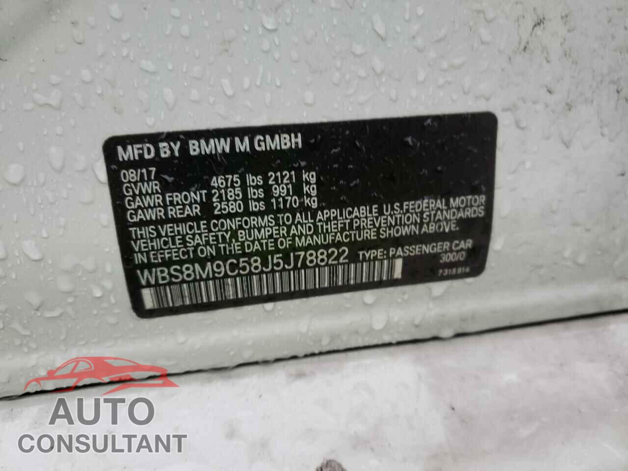 BMW M3 2018 - WBS8M9C58J5J78822