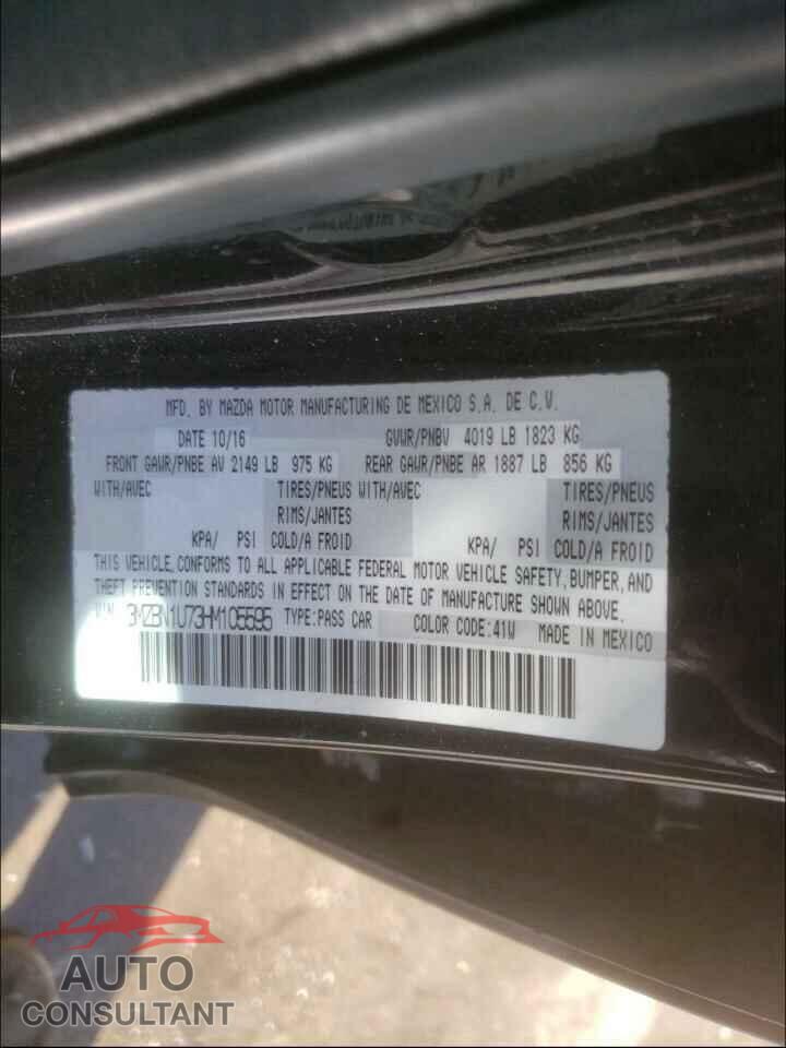 MAZDA 3 2017 - 1N4BL4CW7LC201295