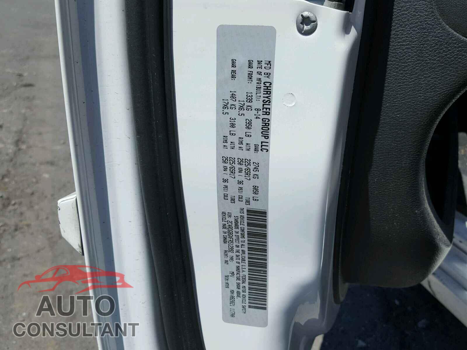DODGE CARAVAN 2015 - 2C4RDGBGXFR512992