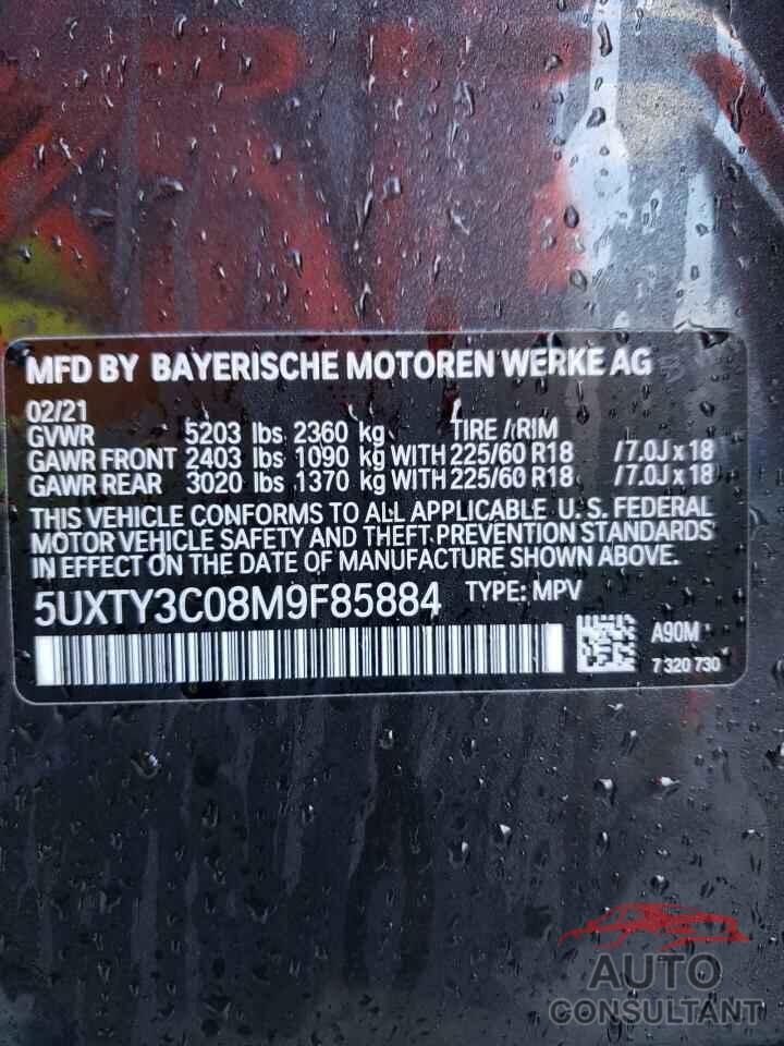 BMW X3 2021 - 5UXTY3C08M9F85884