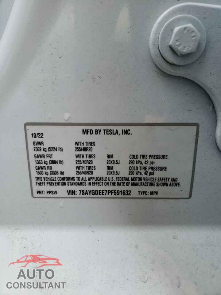 TESLA MODEL Y 2023 - 7SAYGDEE7PF591632