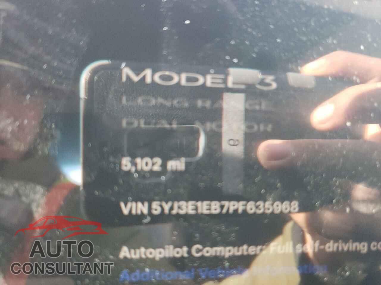 TESLA MODEL 3 2023 - 5YJ3E1EB7PF635968