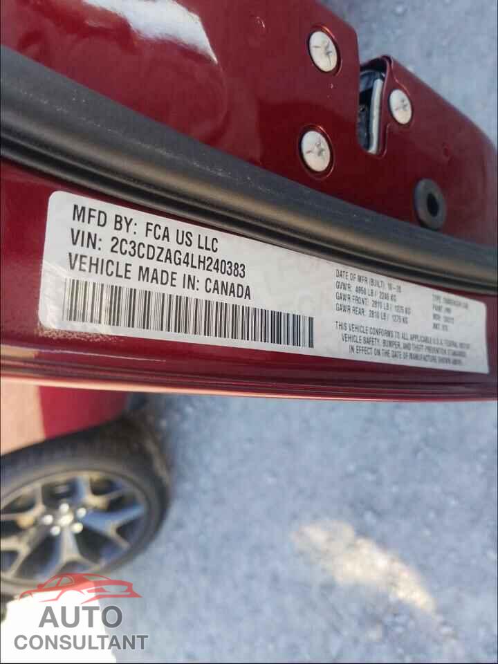 DODGE CHALLENGER 2020 - 2C3CDZAG4LH240383