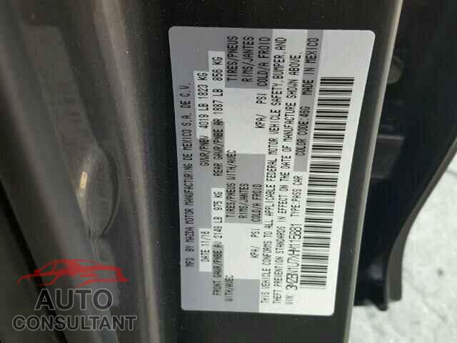 MAZDA 3 2017 - 3MZBN1U7XHM115881