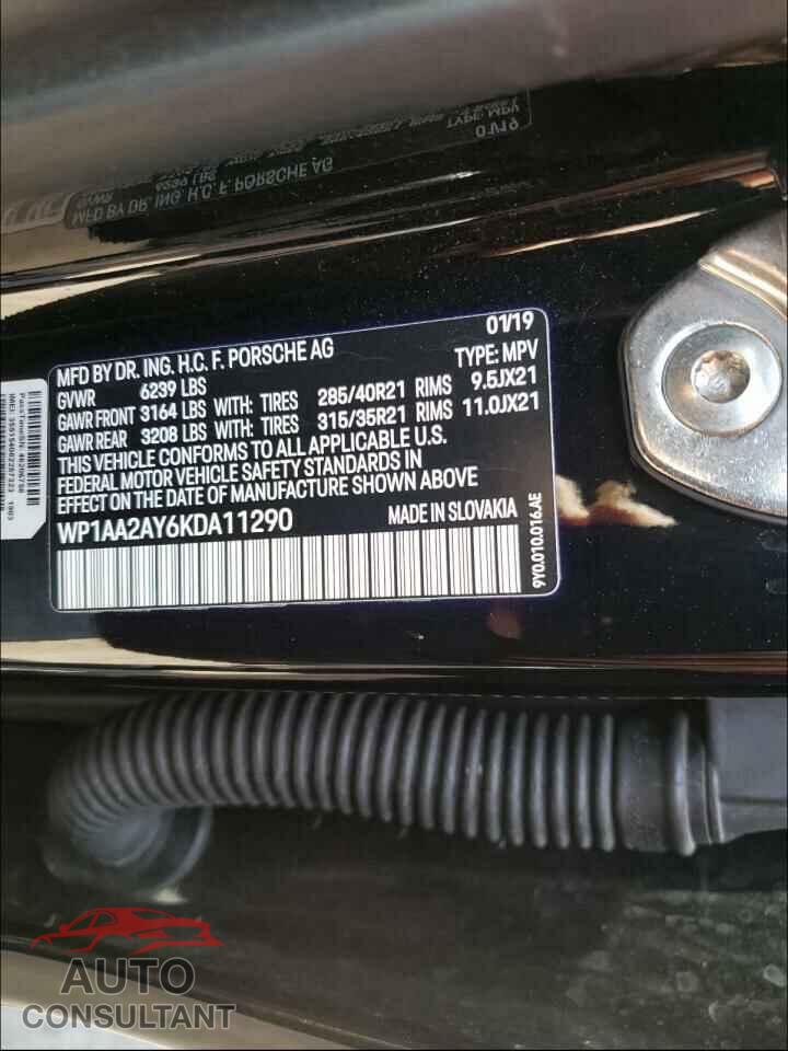 PORSCHE CAYENNE 2019 - WP1AA2AY6KDA11290