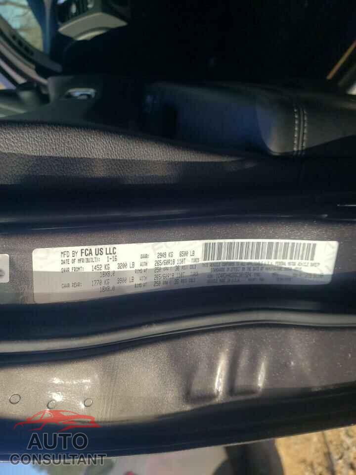 DODGE DURANGO 2016 - 1C4RDHAG5GC301524