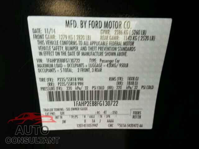 FORD TAURUS 2015 - 1FAHP2E88FG130722