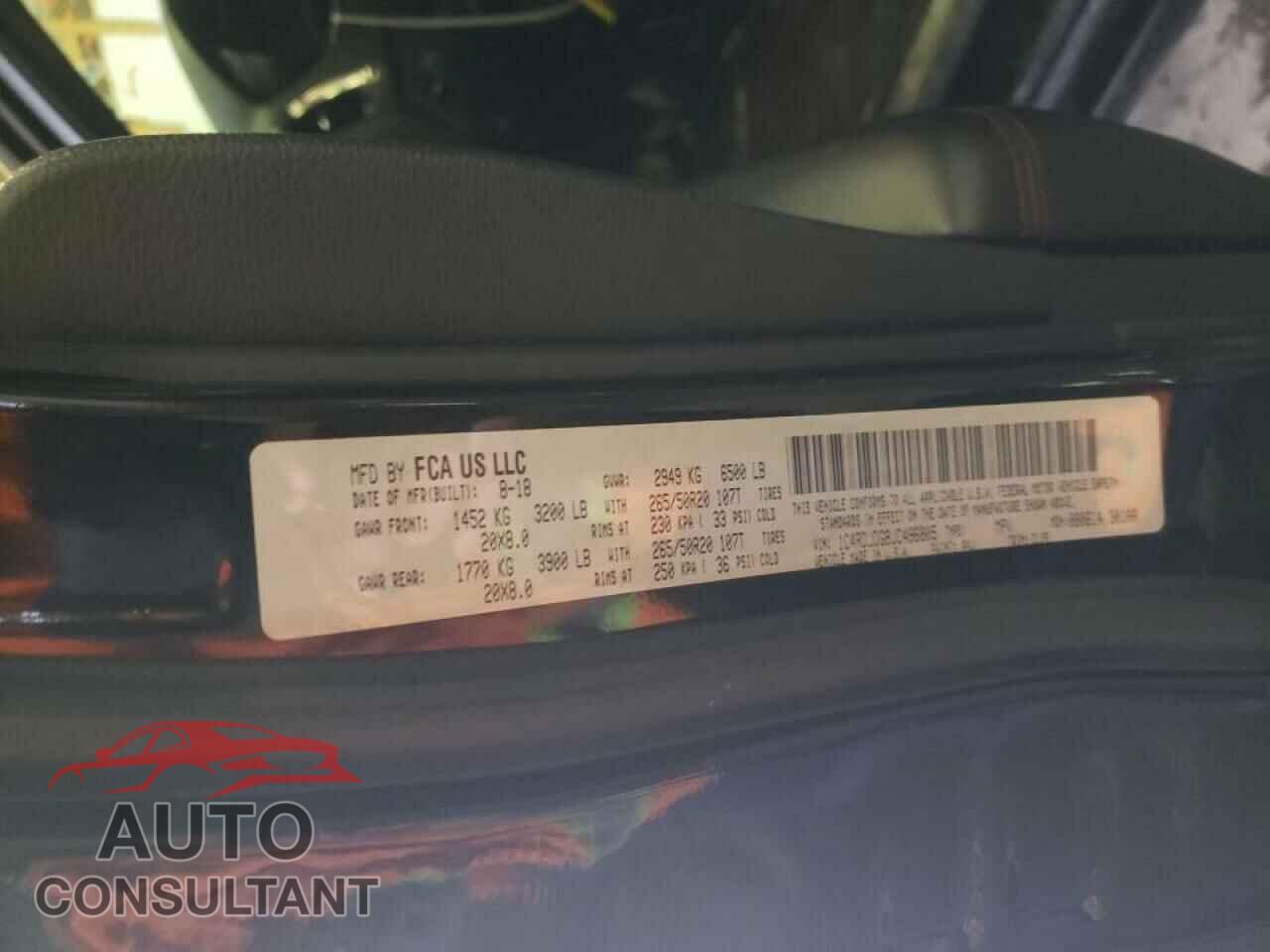 DODGE DURANGO 2018 - 1C4RDJDG8JC496805