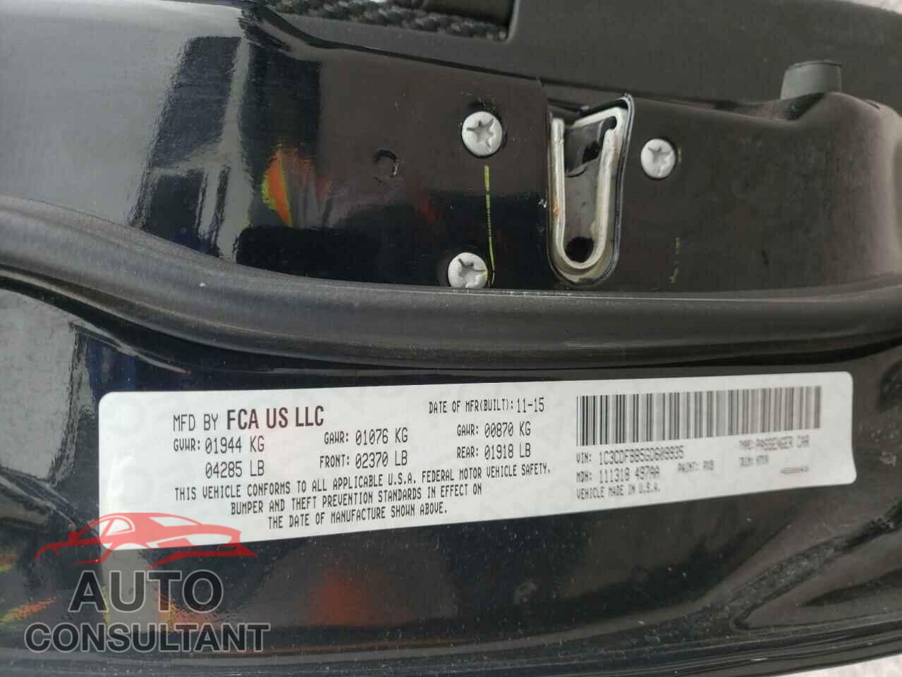 DODGE DART 2016 - 1C3CDFBB5GD609935