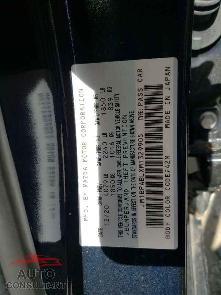 MAZDA 3 2021 - JM1BPABLXM1329905