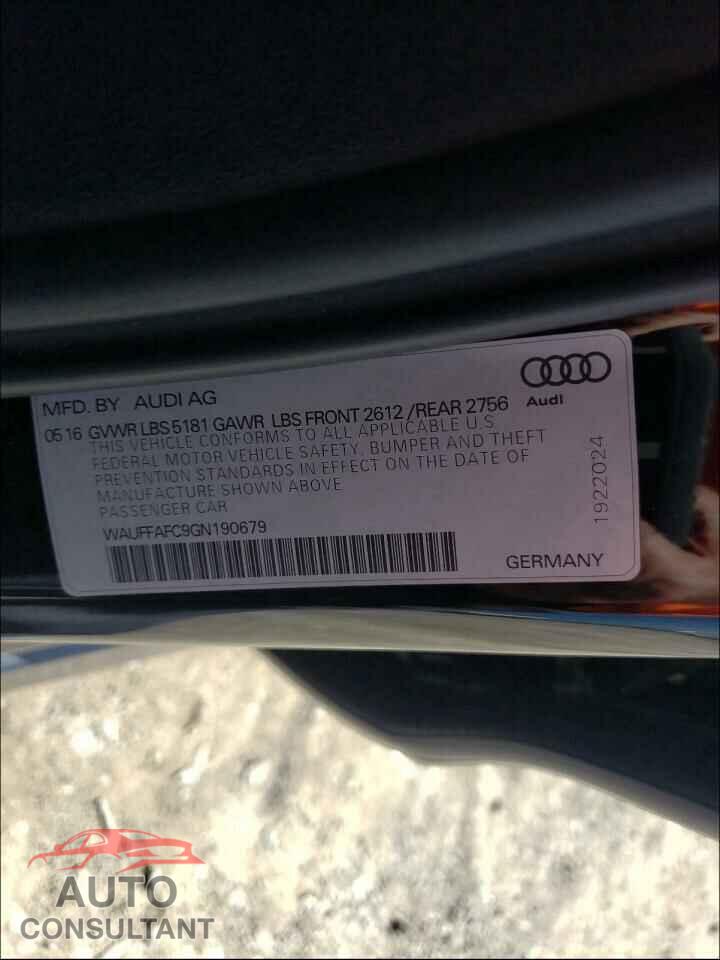 AUDI A6 2016 - WAUFFAFC9GN190679