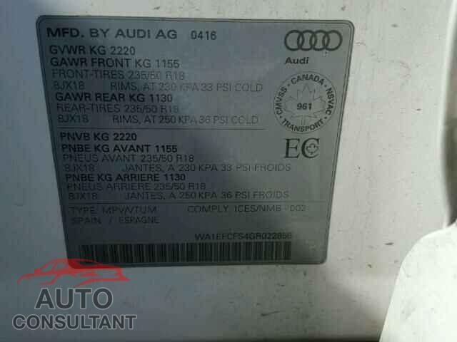 AUDI Q3 2016 - WA1EFCFS4GR022856