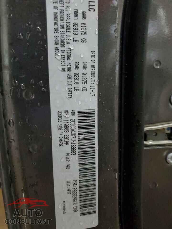 DODGE CHARGER 2018 - 2C3CDXJG7JH189883
