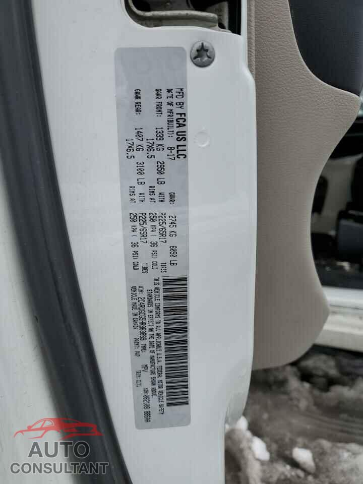 DODGE CARAVAN 2017 - 2C4RDGCG5HR863889