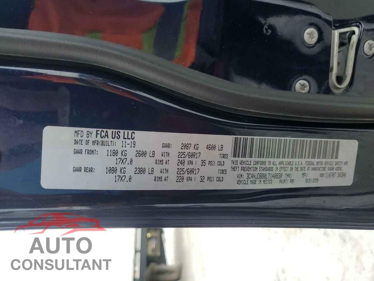 JEEP COMPASS 2020 - 3C4NJDBB0LT148830