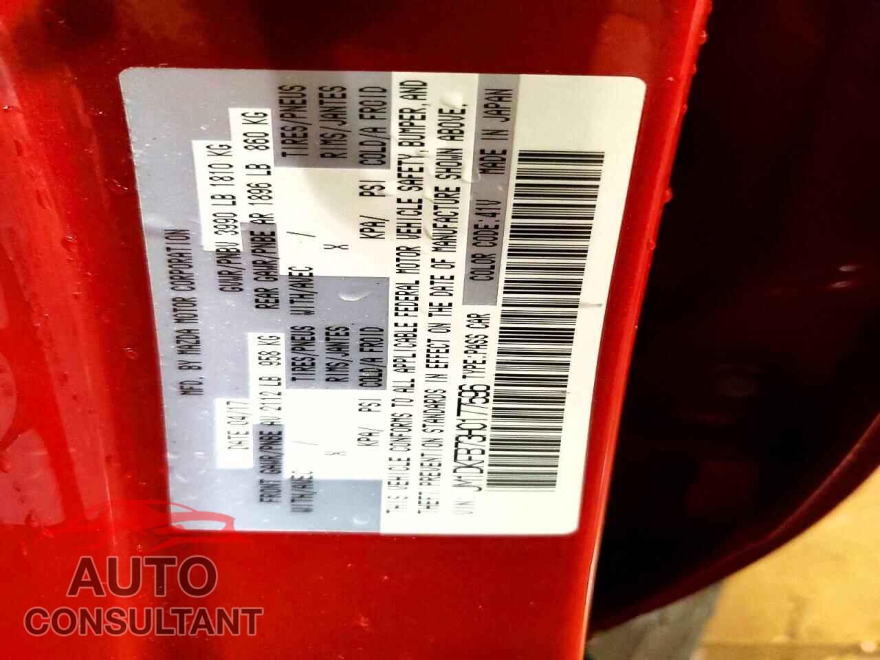 MAZDA CX-3 2017 - JM1DKFB73H0177596