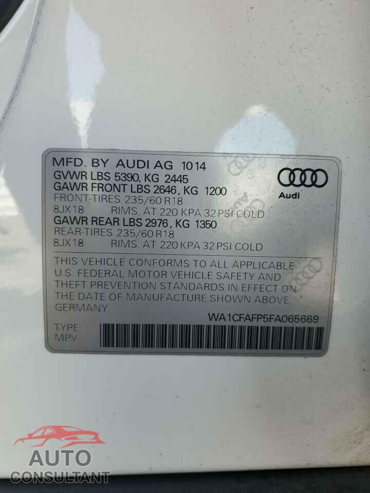 AUDI Q5 2015 - WA1CFAFP5FA065669