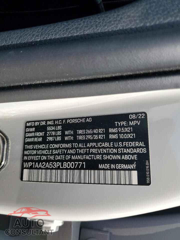 PORSCHE MACAN 2023 - WP1AA2A53PLB00771