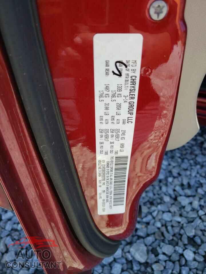 DODGE CARAVAN 2014 - 2C4RDGBG3ER323793