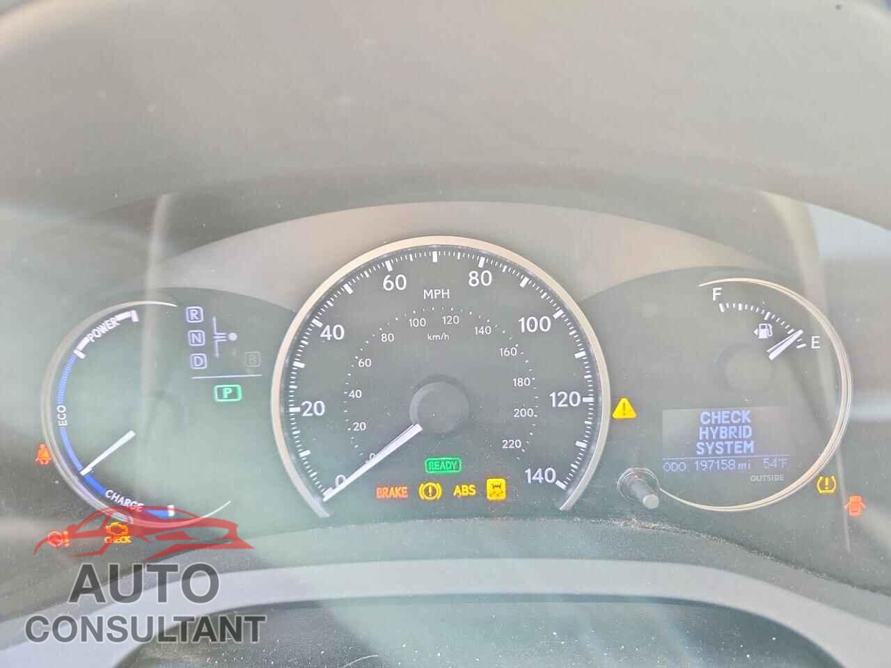LEXUS CT 200 2012 - JTHKD5BH3C2120962