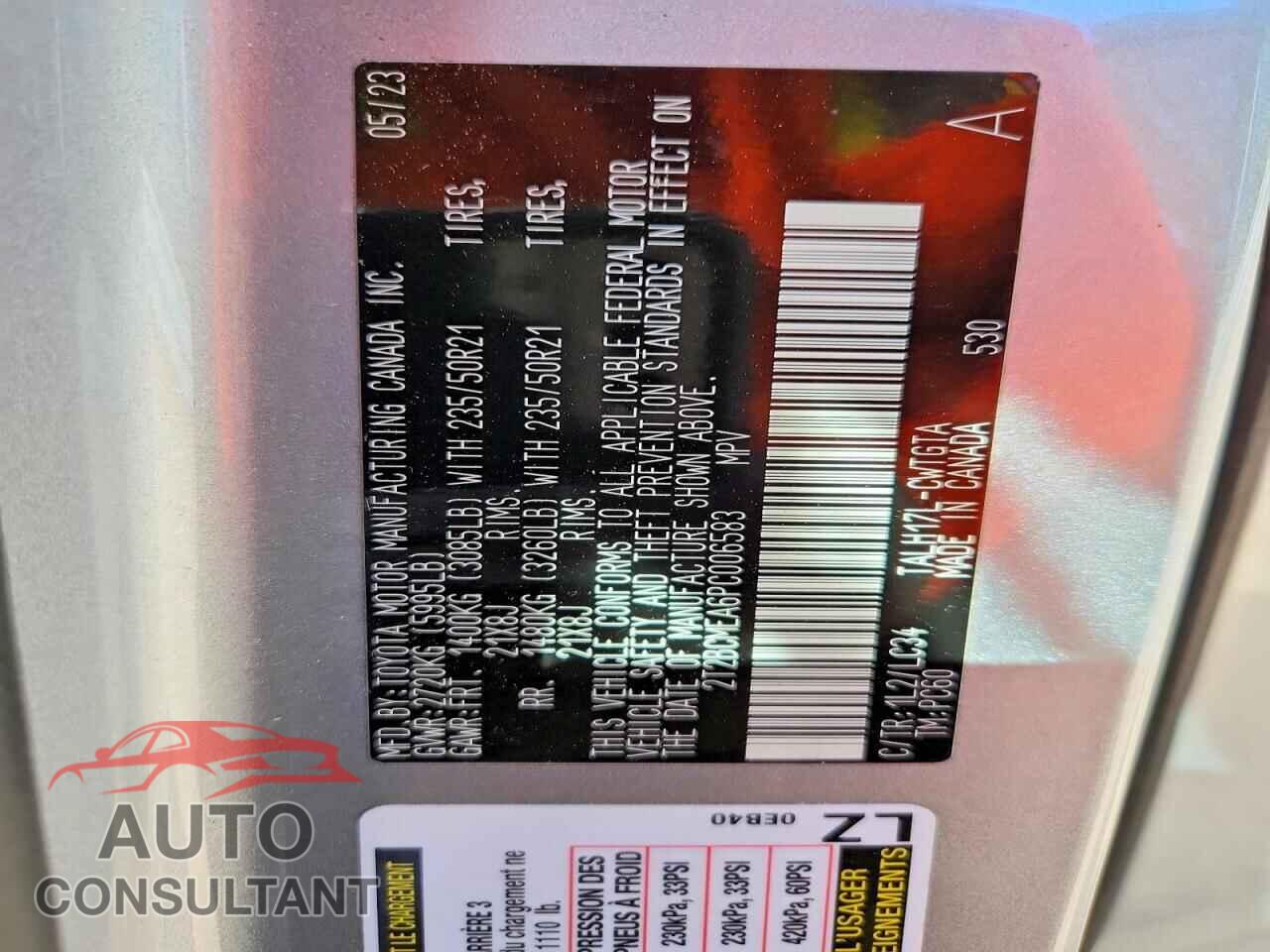 LEXUS RX350 2023 - 2T2BCMEA6PC006583
