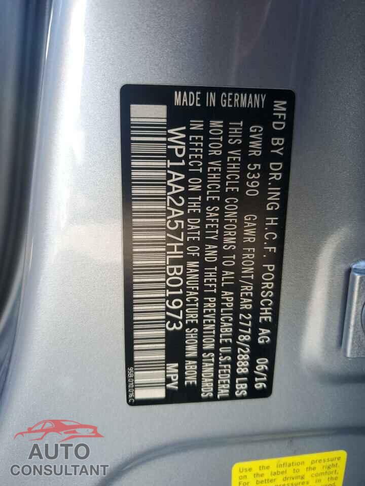 PORSCHE MACAN 2017 - WP1AA2A57HLB01973